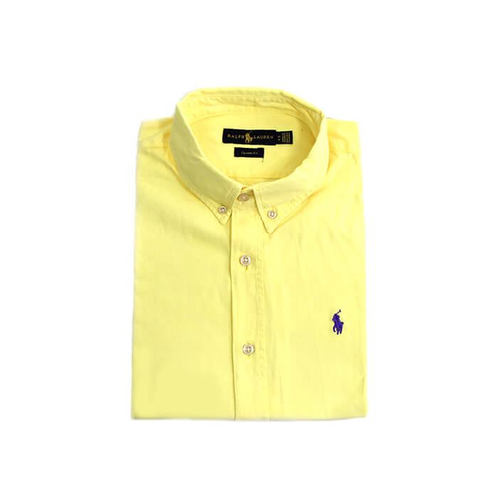 Camisa Hombre Amarilla Polo Ralph Lauren Manga Corta 100% Algodon - Golden Wear Colombia