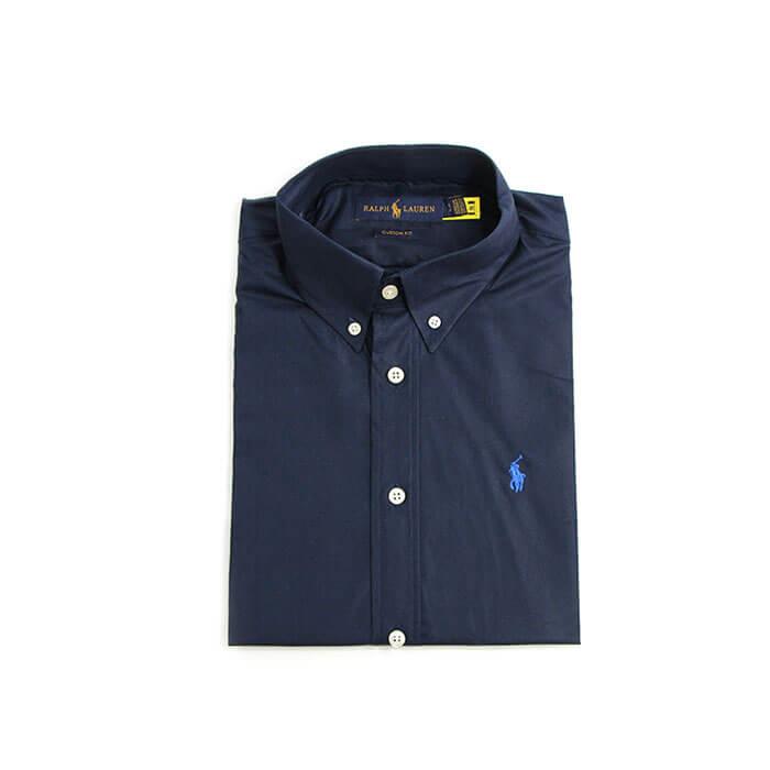 Camisa Hombre Azul Oscuro Polo Ralph Lauren Manga Corta 100% Algodon - Golden Wear Colombia