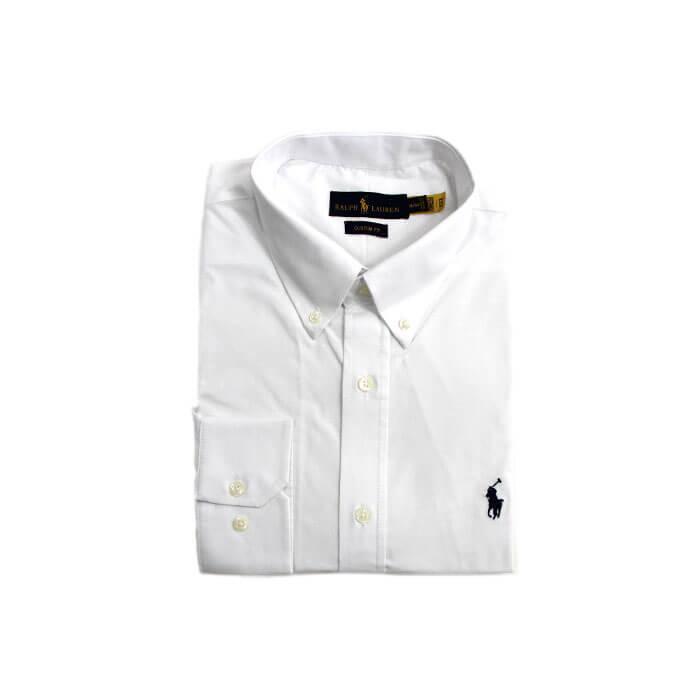 Camisa Hombre Blanca Polo Ralph Lauren Manga Larga Gran Producto Destacado , 100% Algodon - Golden Wear Colombia