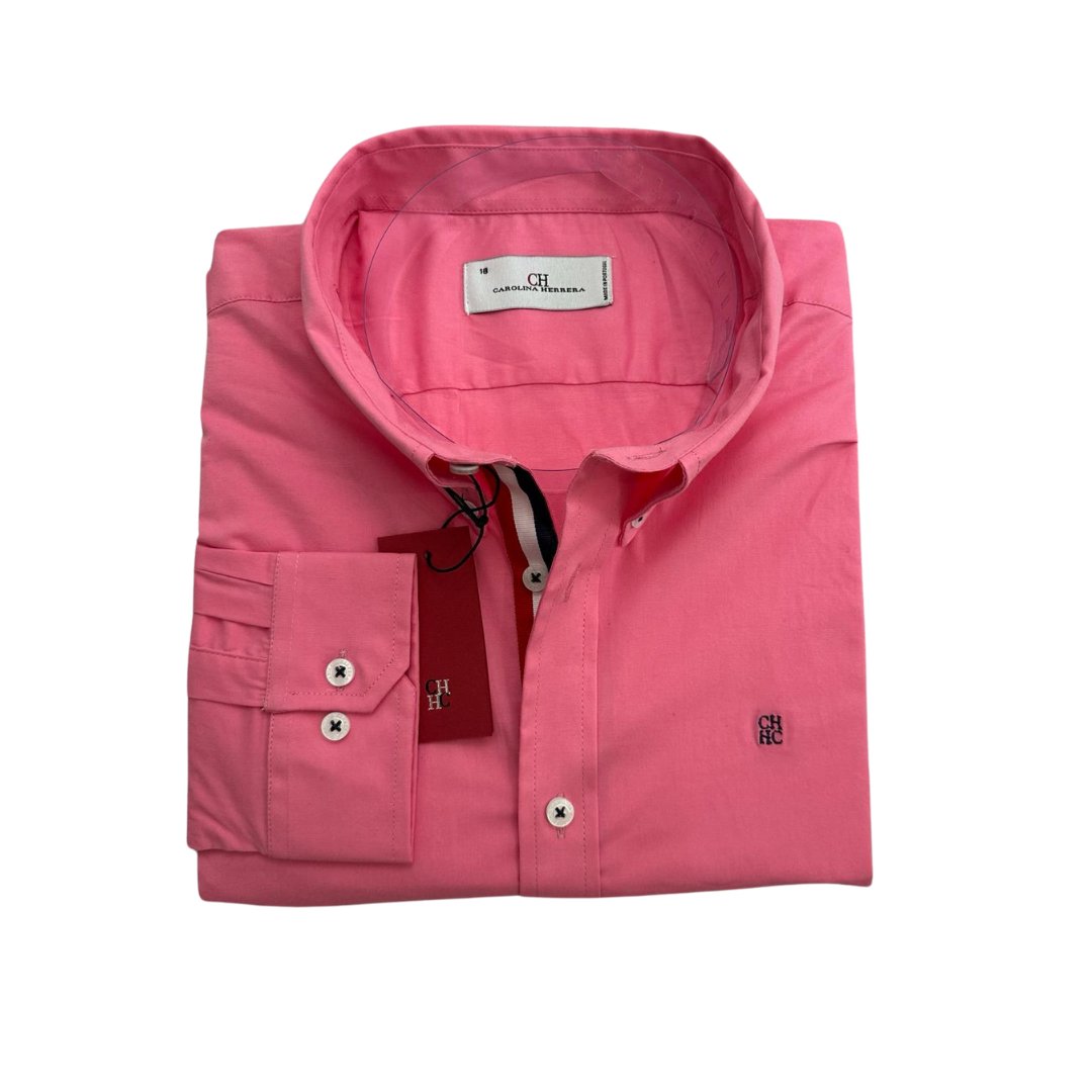 Camisa CH Hombre Fucsia  carolina Herrera Manga Larga 100% algodon - Golden Wear Colombia