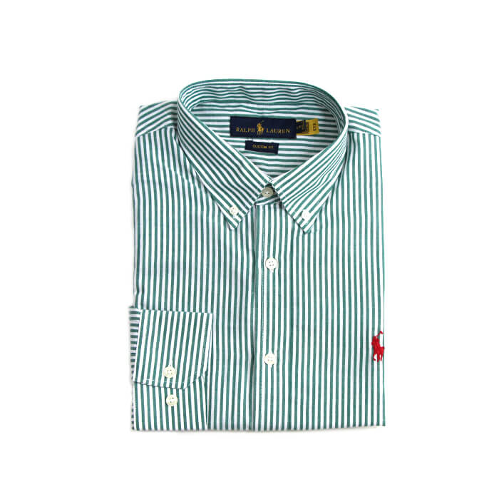Camisa Hombre A Rayas Verdes - Golden Wear Colombia