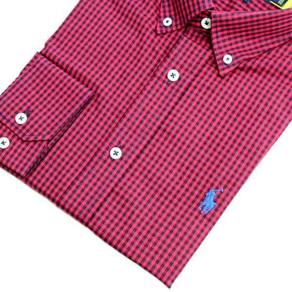 Camisa Hombre Cuadros Rojos Combinados - Golden Wear Colombia