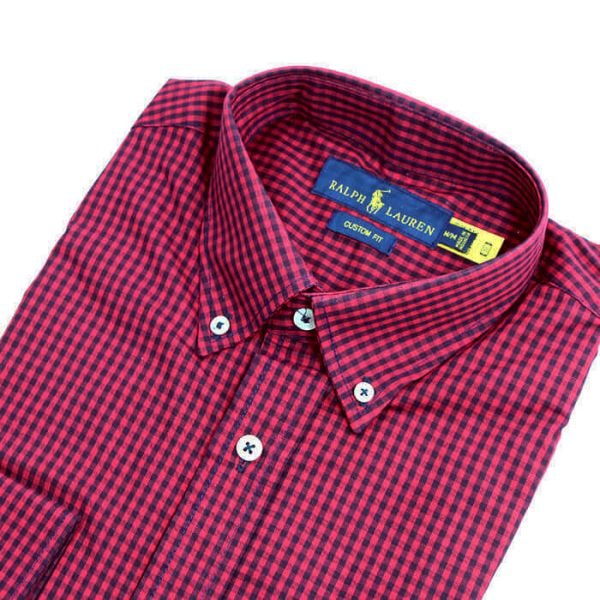 Camisa Hombre Cuadros Rojos Combinados - Golden Wear Colombia