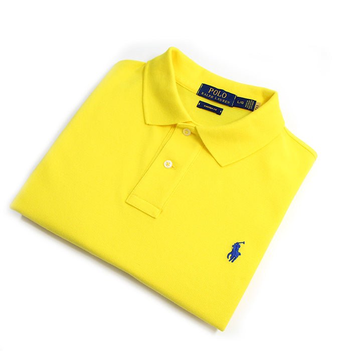 Camiseta Polo Pique Hombre Amarilla - Golden Wear Colombia
